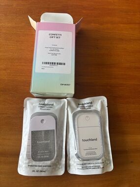 NWT TOUCHLAND Confetti Gift Set - hand sanitizer with case